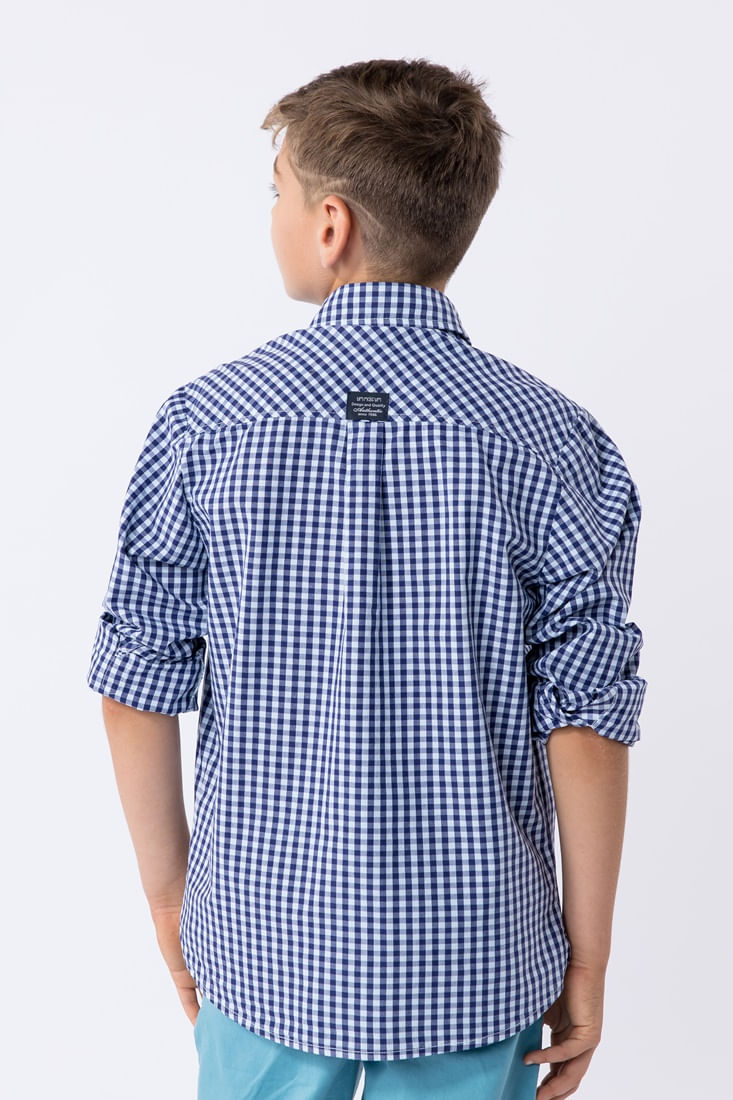 Camisa-infantil-masculina-confeccionada-em-tricoline-xadrez-