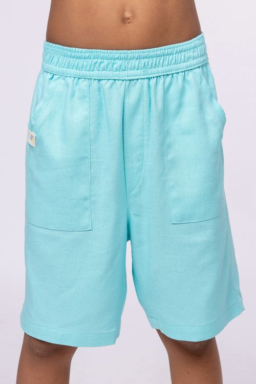 Bermuda de linho com lycra para menino