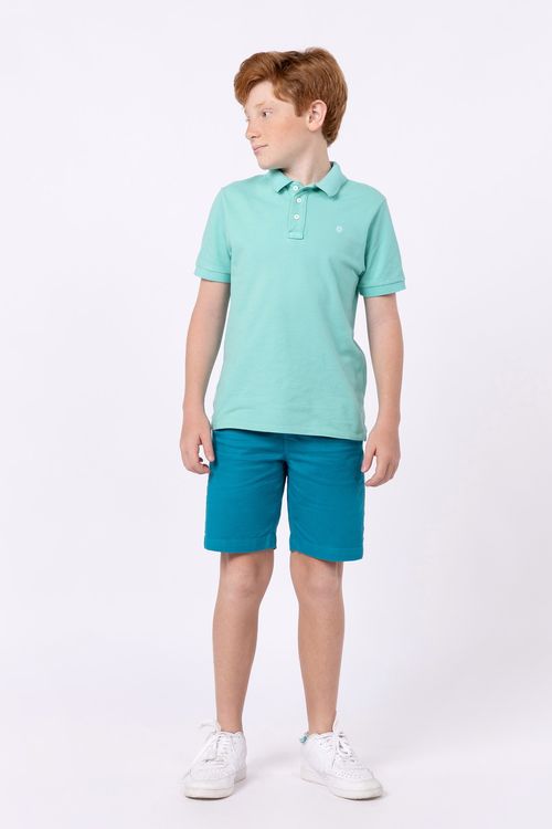 Polo de piquet colorido para menino