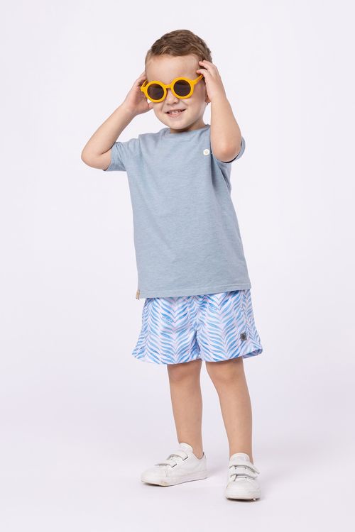 Camiseta de malha 100% algodão para bebê menino