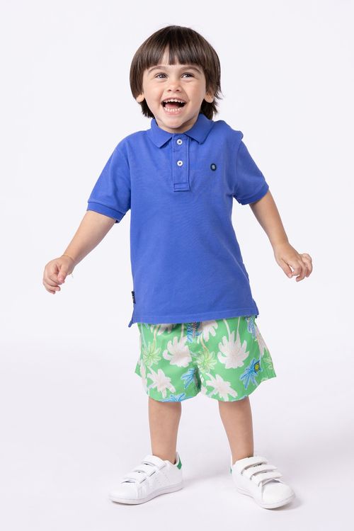 Polo de piquet colorido para menino bebê
