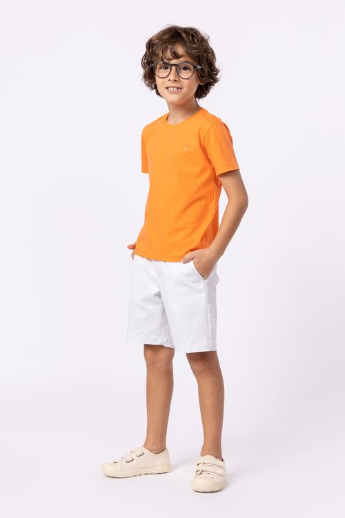 Camiseta básica de malha com logo Dino para meninos