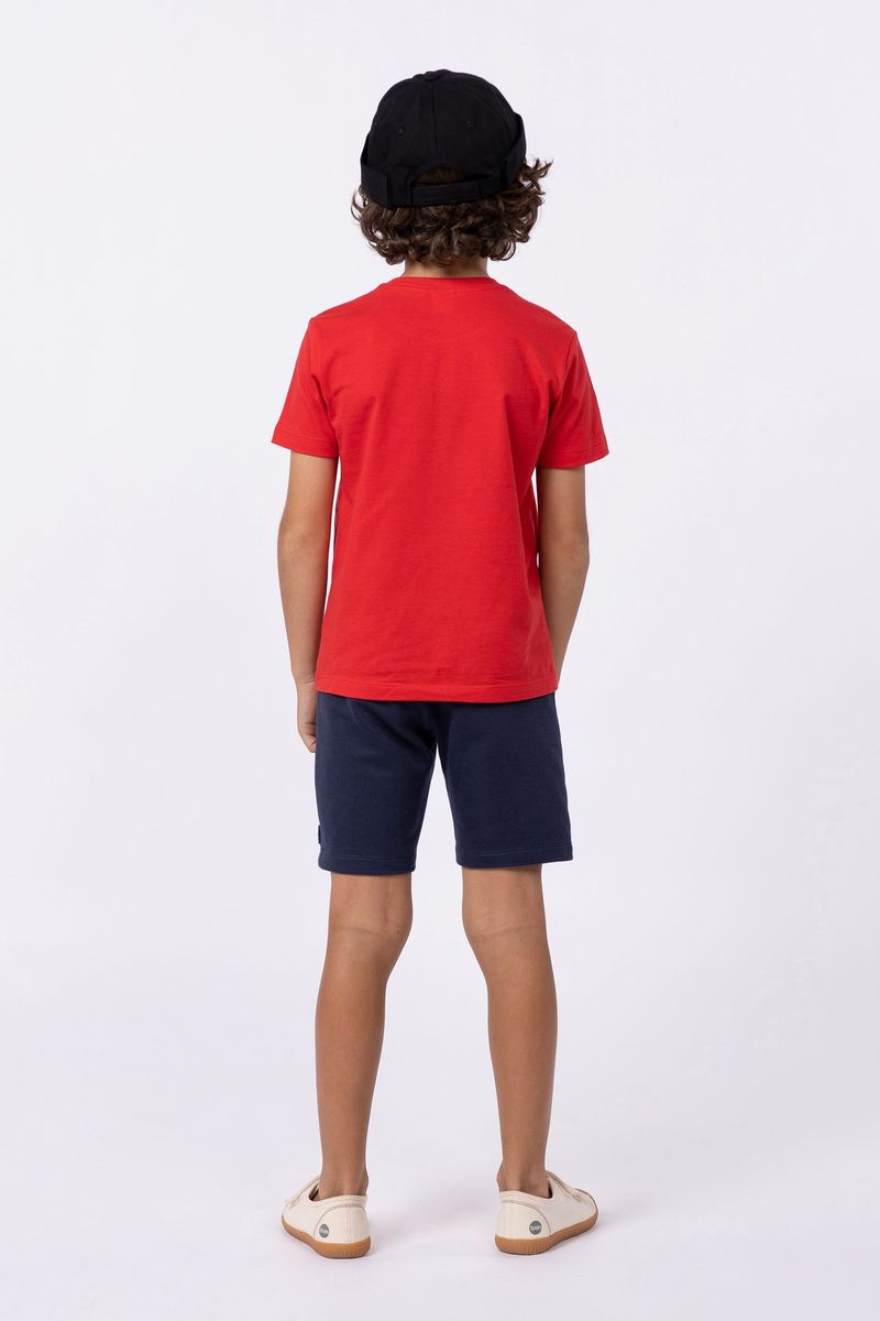 858166-Conjunto-de-camiseta-basica-com-estampa-e-bermuda-de-moletom-para-meninos