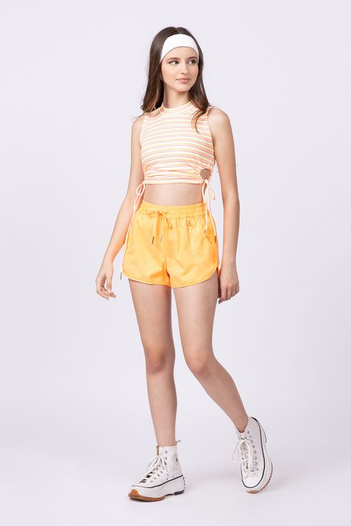 Blusa canelada teen para meninas