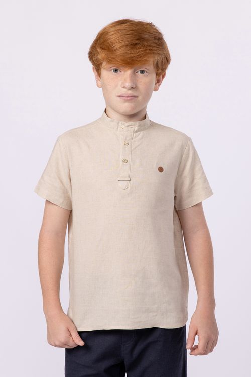 Bata para meninos de cambraia de linho