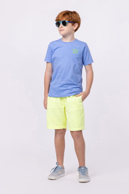 Camiseta para meninos de malha com composição de 100% algodão