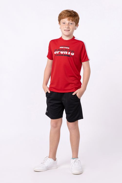 Camiseta de malha dry fit para menino