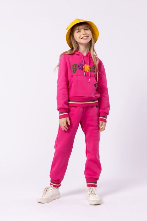 Calça infantil para menina em moletom