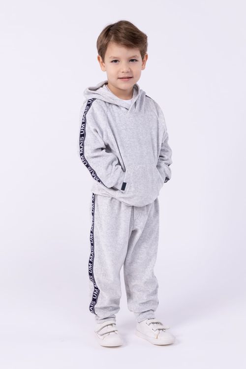 CONJUNTO ABRIGO PLUSH MESCLA COM DETALHE CADARÇO PERSONALIZDO