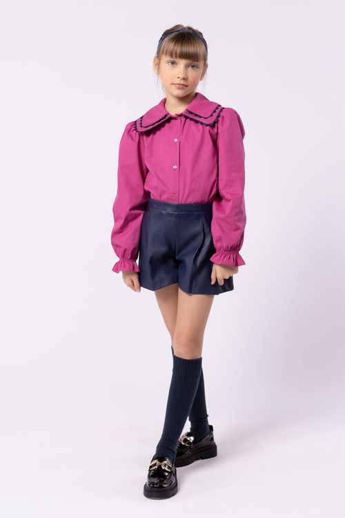 Camisa infantil para menina em tricoline