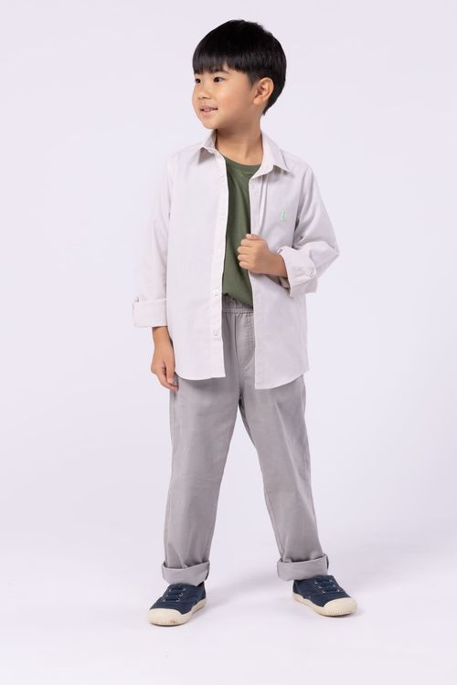 Camisa Infantil de Tricoline Tristrada Para Menino