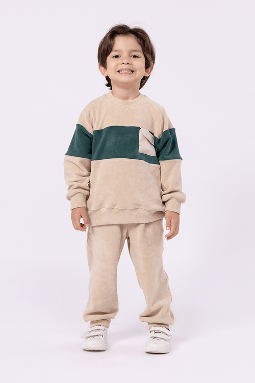 Conjunto Menino Abrigo Plush com Elastano