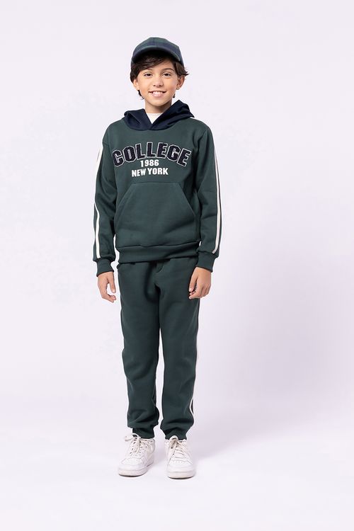 Blusa Abrigo Infantil para Menino em Moletom Felpado