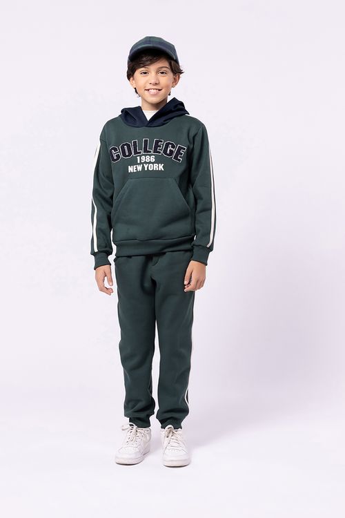 Calça Abrigo Infantil para Menino em Moletom Felpado