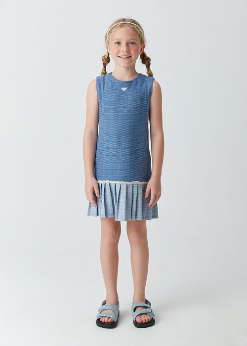 Vestido Jumper em Malha com Galão de Pérolas
