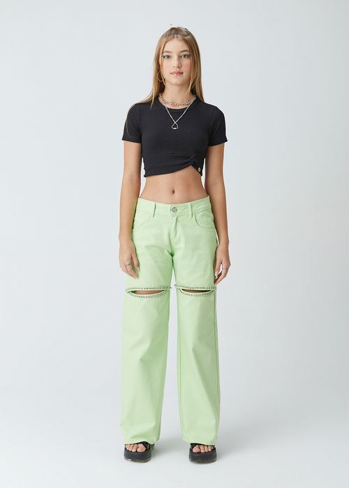 Blusa Teen para Menina Cropped em Malha Canelada