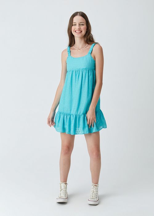 Vestido Teen para Menina em Transparência com Lurex