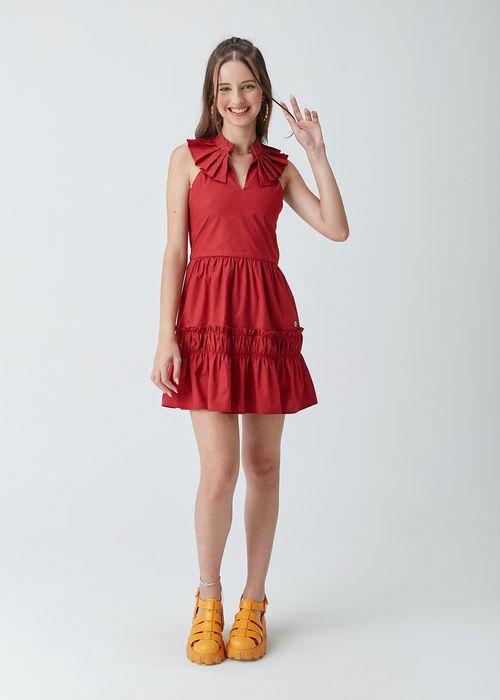 Vestido Teen para Menina Frente Única de Tricoline