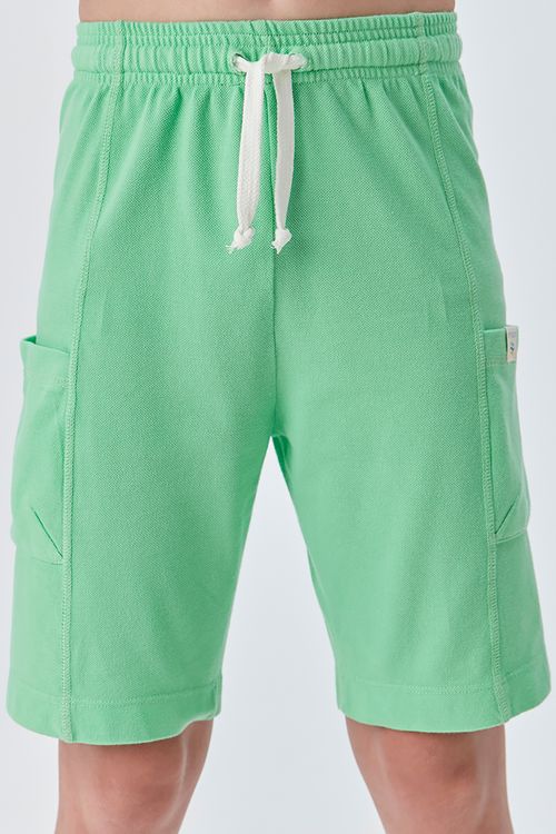 Bermuda Comfy Infantil para Menino de Piquet Tingido