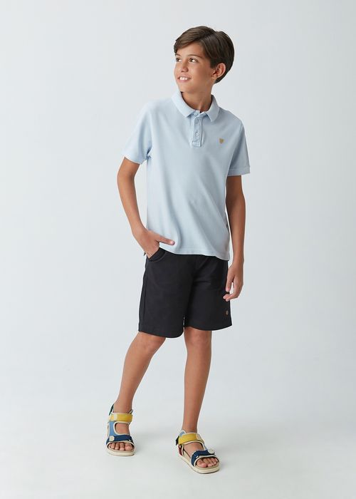 Polo Infantil Básica de Piquet Tingido para Menino