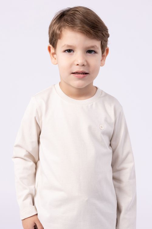 Camiseta Básica Infantil de Malha 100% Algodão para Menino