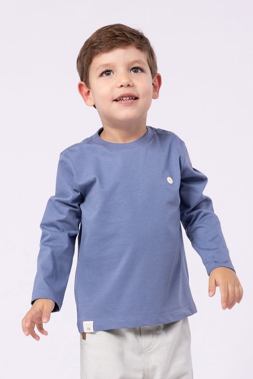 Camiseta Básica Infantil de Malha 100% Algodão para Menino