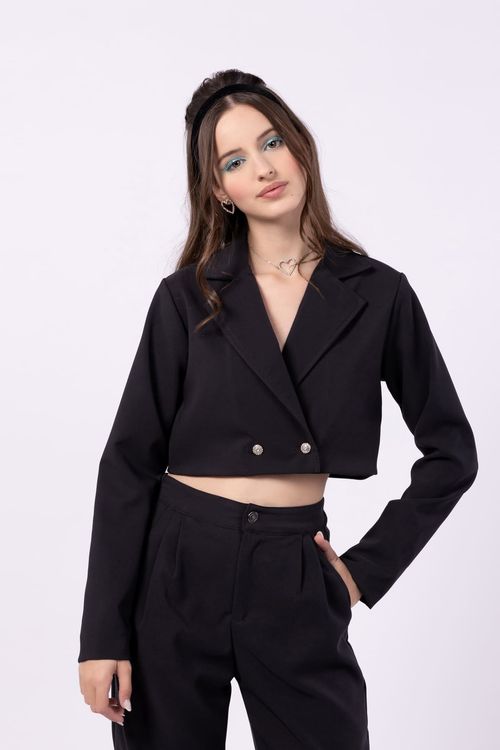 BLAZER CROPPED EM ALFAIATARIA