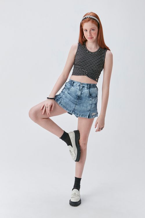 Short-Saia Básico Teen de Jeans Liocel