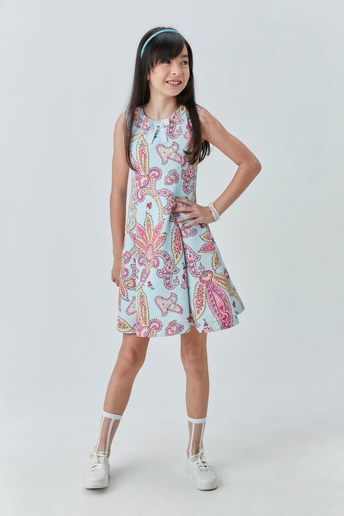 Vestido Infantil Cavado Estampado