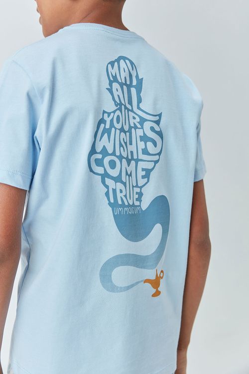 Camiseta Infantil para Menino de Malha 100% Algodão com Estampa Lâmpada Mágica