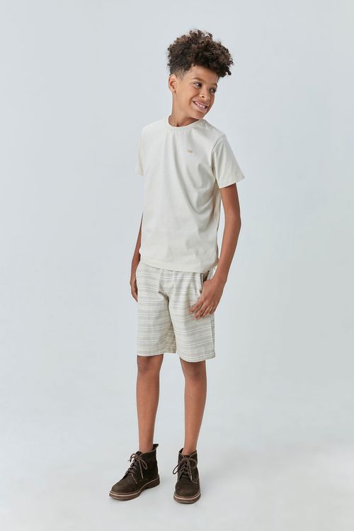 Camiseta Infantil para Menino de Malha 100% Algodão com Estampa Camelo