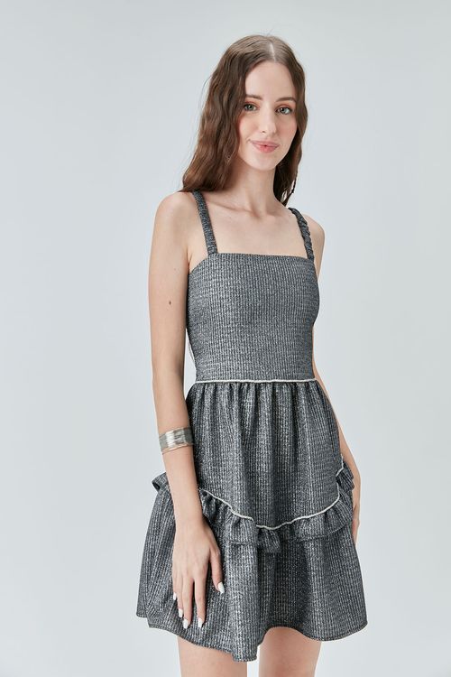 Vestido Teen de Festa com Brilho