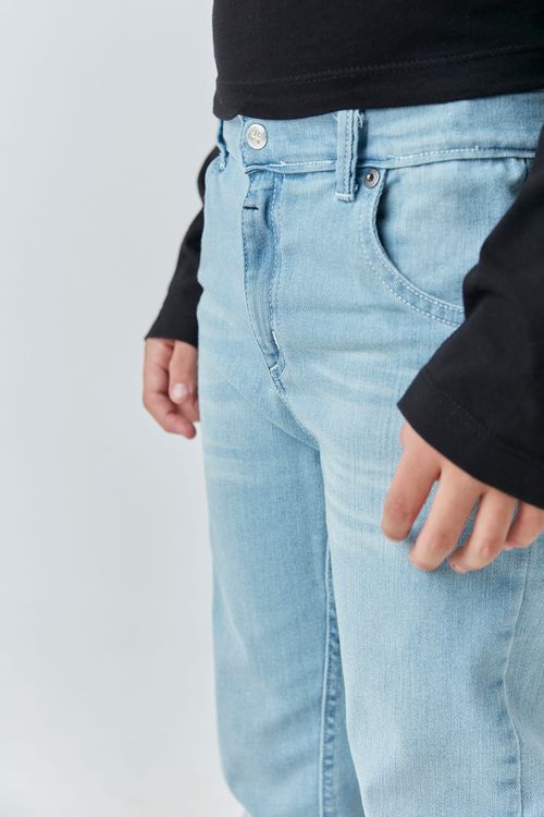 Calça Infantil Jeans para Menino com Lavagem Marcada