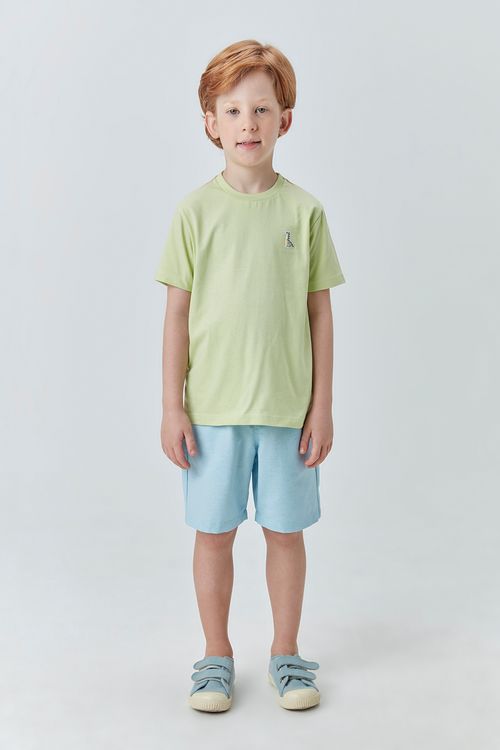 Conjunto para menino Camiseta de Malha e Short de Sarja
