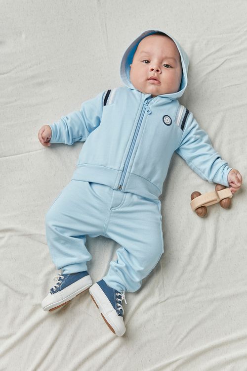 Conjunto Bebê Abrigo com Blusa e Calça de Moletinho de Viscose Felpado