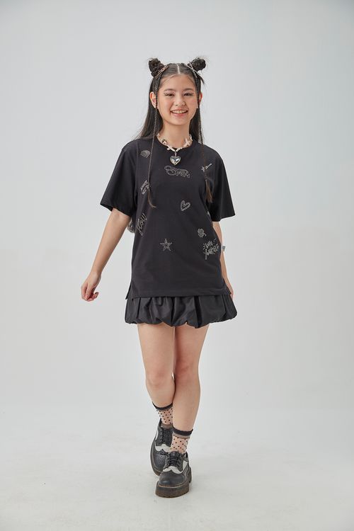 SAIA SHORT BALONÊ EM TRICOLINE